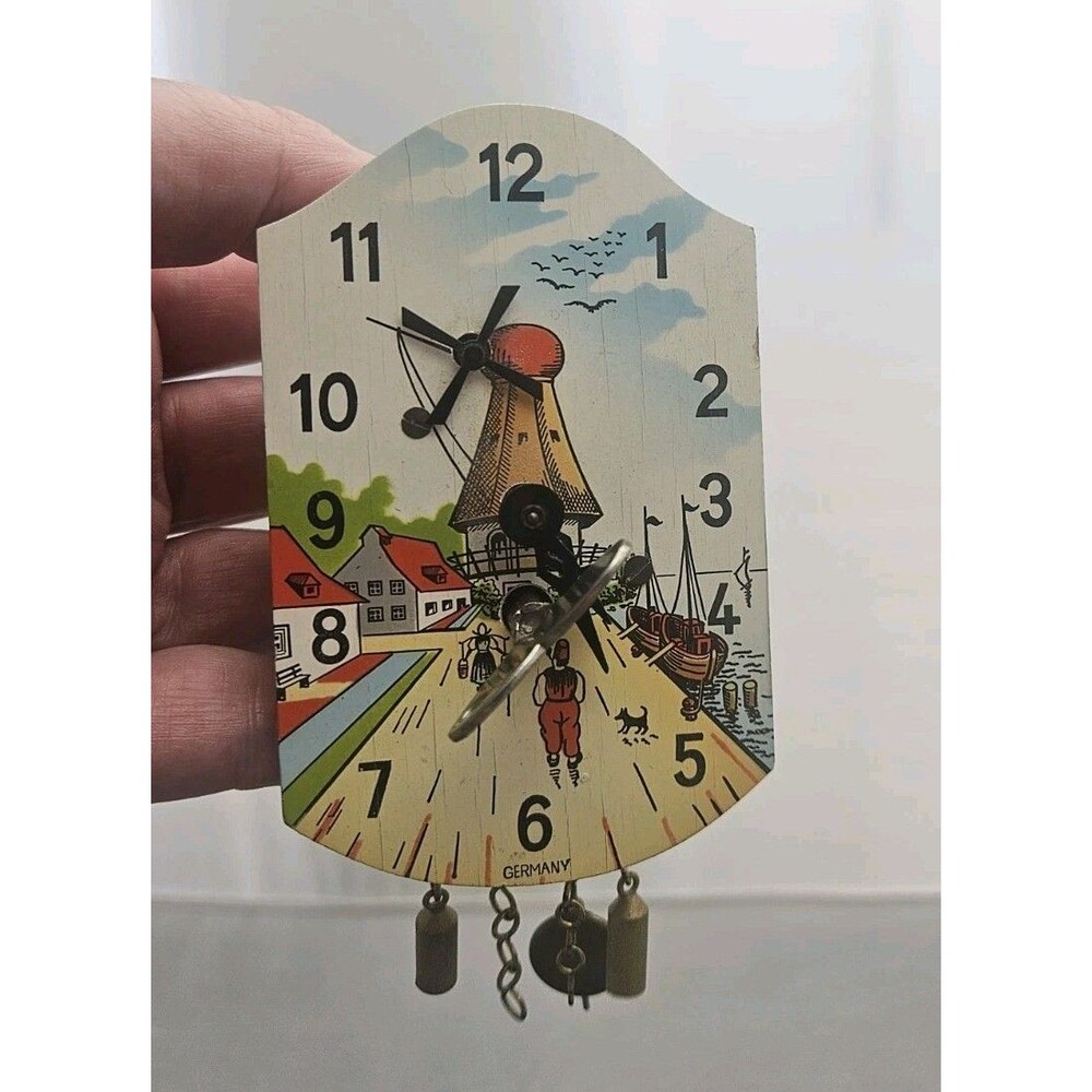 Vintage Disney Mini Cuckoo Clock Made In Germany Dutch